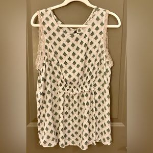 LC Lauren Conrad Lace Detail Blouse